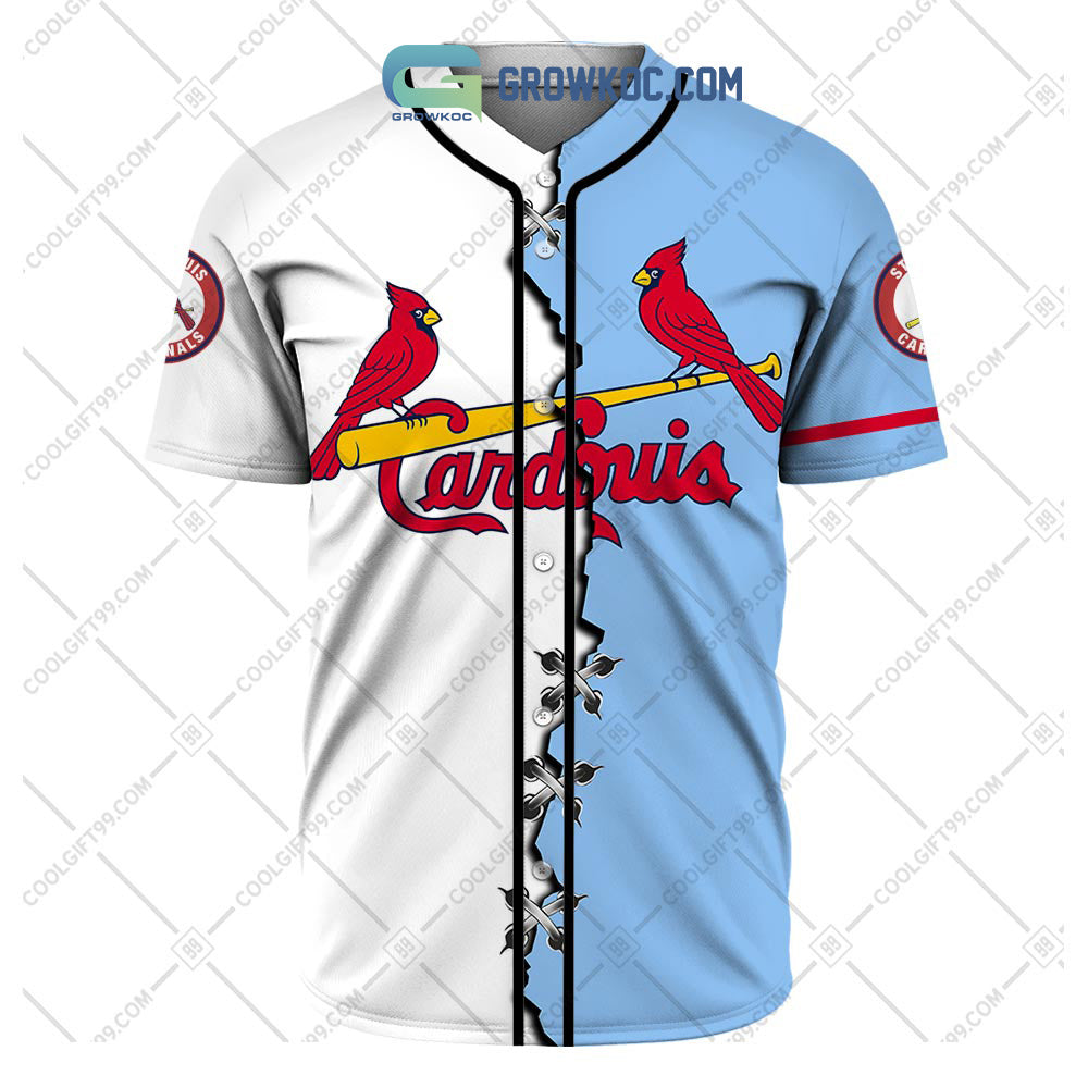 St. Louis Cardinals MLB Personalized Mix Baseball Jersey baseball jersey product view 2
