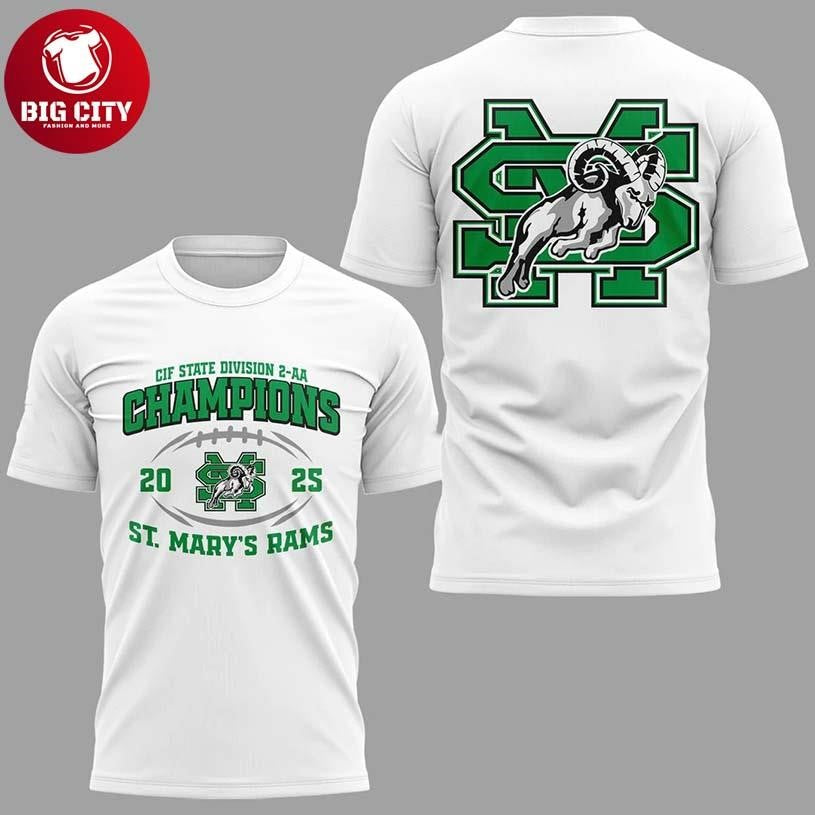 St. Marys Rams CIF STATE DIVISION Champions Two Sided Shirt Unisex T-shirt, Sweatshirt, Hoodie, Long Sleeve Tee - T-Shirt, Sweatshirt, Hoodie