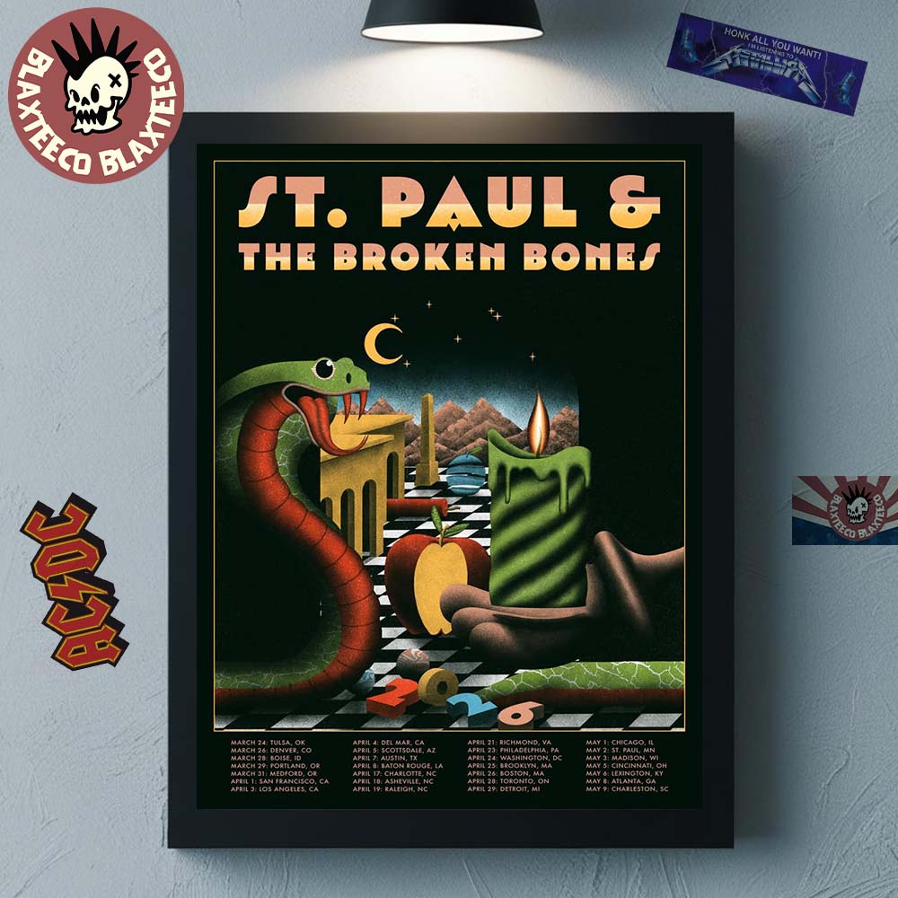 St. Paul And The Broken Bones 2026 North America Tour Schedule Dates Home Decor Poster Canvas - T-Shirt, Sweatshirt, Hoodie