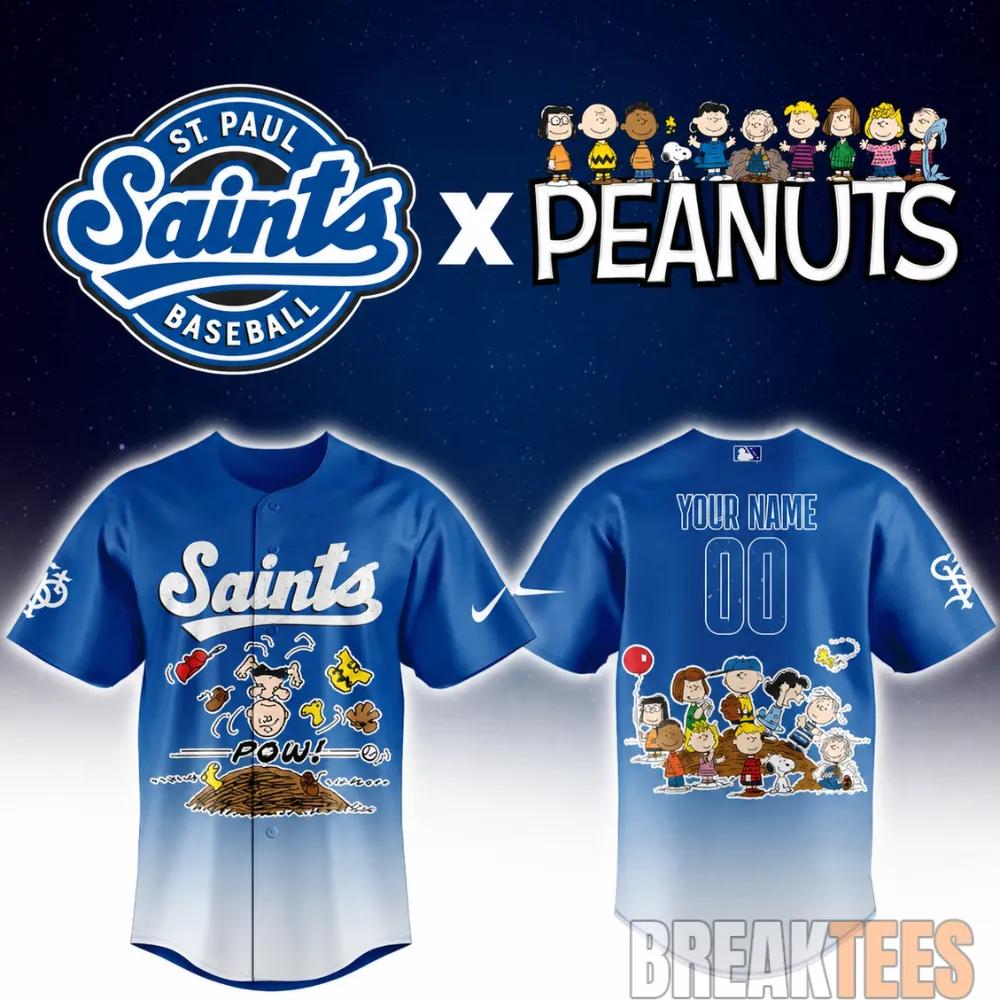 St. Paul Saints Peanuts Night MiLB 2026 Personalized Baseball Jersey Unisex T-shirt, Sweatshirt, Hoodie, Long Sleeve Tee - T-Shirt, Sweatshirt, Hoodie