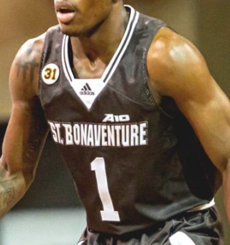 St. Bonaventure Bonnies 2022-23 Away College Football Jersey football jersey product view 1