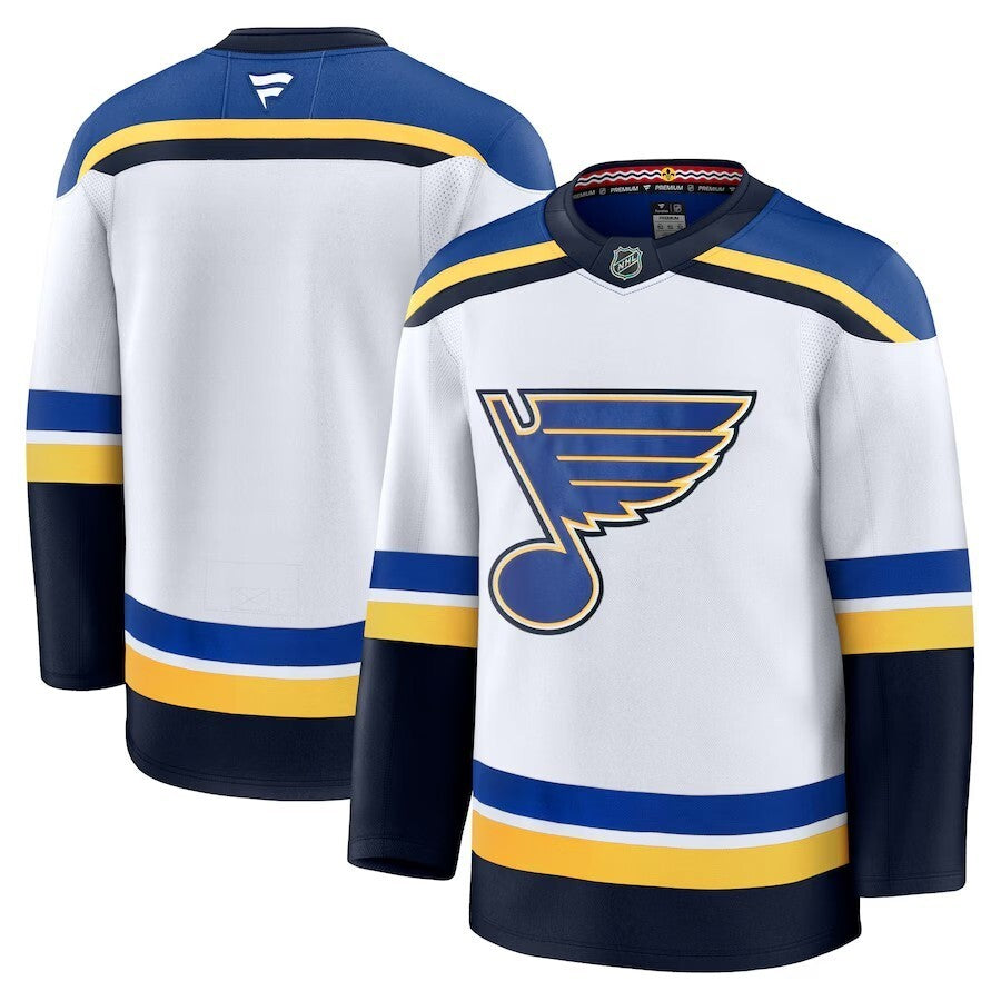 St. Louis Blues Fanatics Away Premium Jersey - White Style 2 Hockey Jersey hockey jersey product view 1