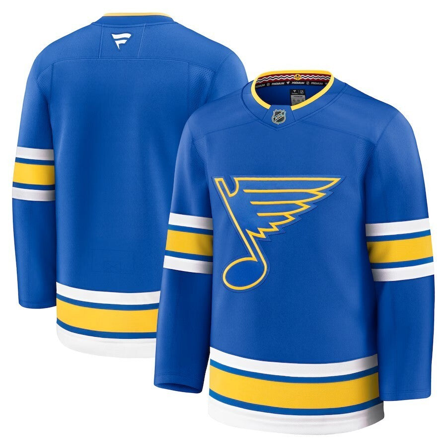 St. Louis Blues Fanatics Home Premium Jersey - Blue Style 1 Hockey Jersey hockey jersey product view 1