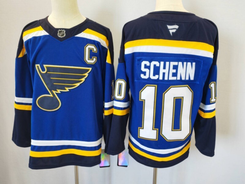 St. Louis Blues #10 Brayden Schenn Blue Hockey Jersey hockey jersey product view 1