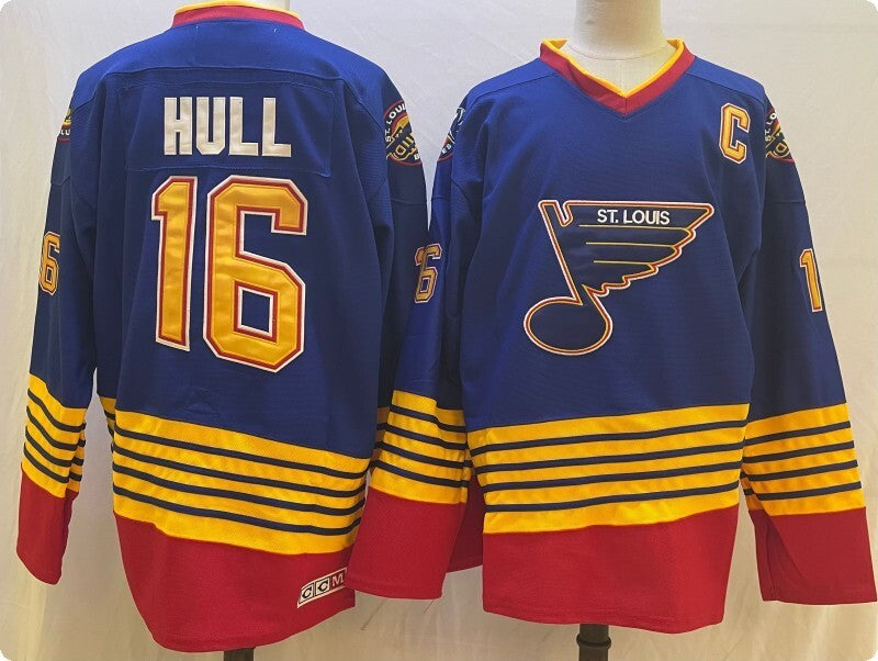 St. Louis Blues #16 Brett Hull Style 2 Hockey Jersey hockey jersey product view 1