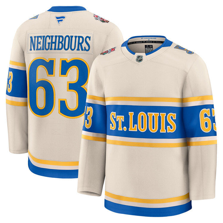 St. Louis Blues #63 Jake Neighbours 2025 Winter Classic Hockey Jersey hockey jersey product view 1