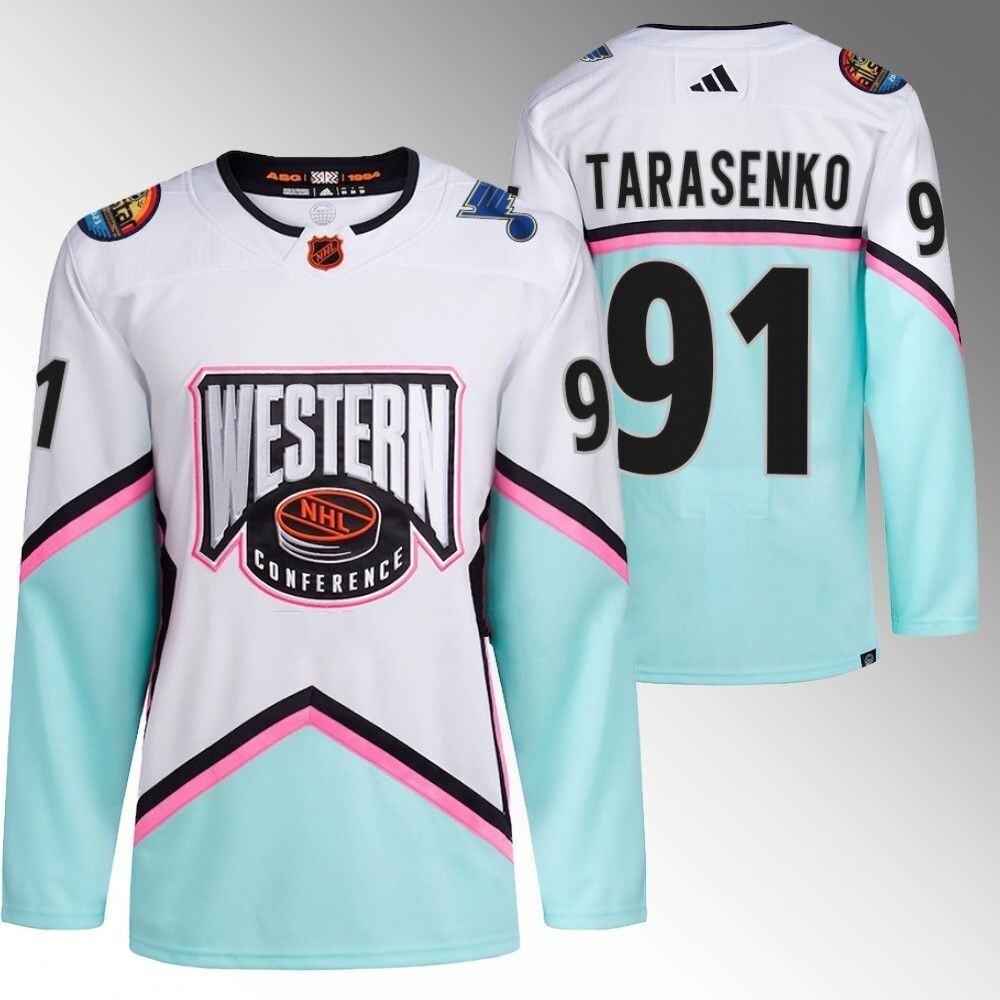 St. Louis Blues #91 Vladimir Tarasenko White 2023 NHL All-Star Western Conference Authentic Jersey hockey jersey product view 1