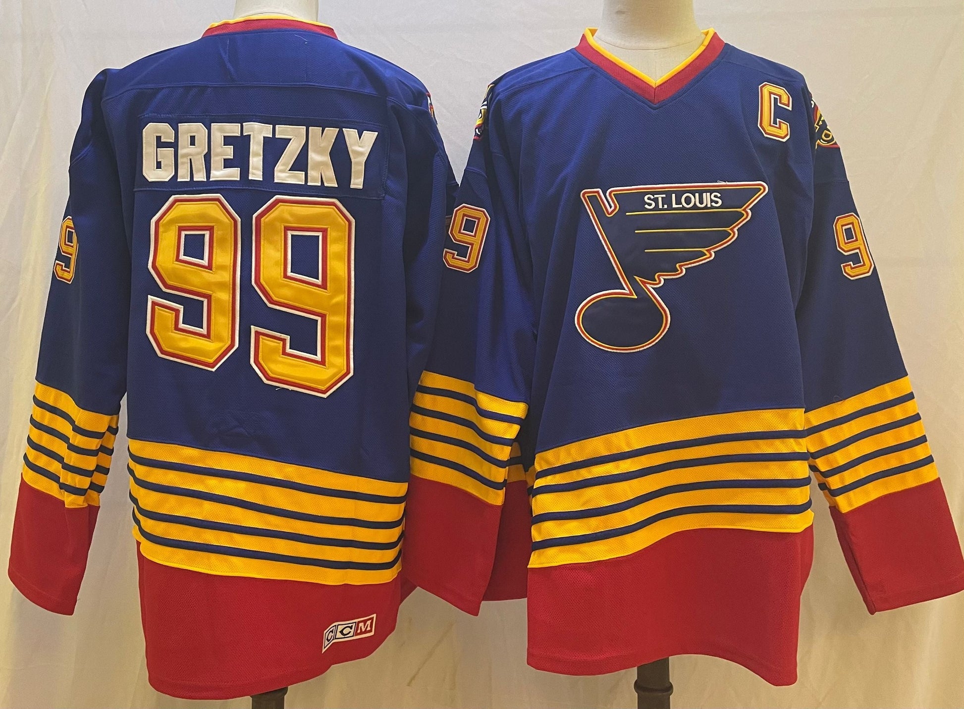St. Louis Blues #99 Wayne Gretzky Style 1 Hockey Jersey hockey jersey product view 1