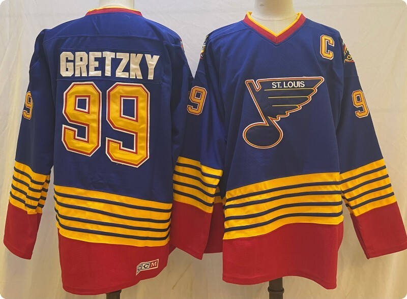 St. Louis Blues #99 Wayne Gretzky Style 3 Hockey Jersey hockey jersey product view 1