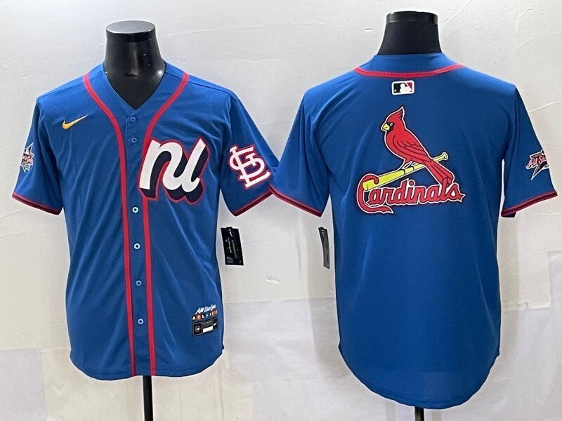 St. Louis Cardinals Red 25 All-Star Style 1 Baseball Jersey baseball jersey product view 1