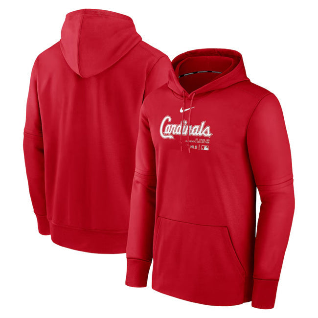 St. Louis Cardinals Red Collection Practice Performance Pullover Hoodie Baseball Jersey baseball jersey product view 1