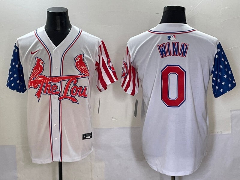 St. Louis Cardinals #0 Masyn Winn Red Edition Adult Style 2 Baseball Jersey baseball jersey product view 1
