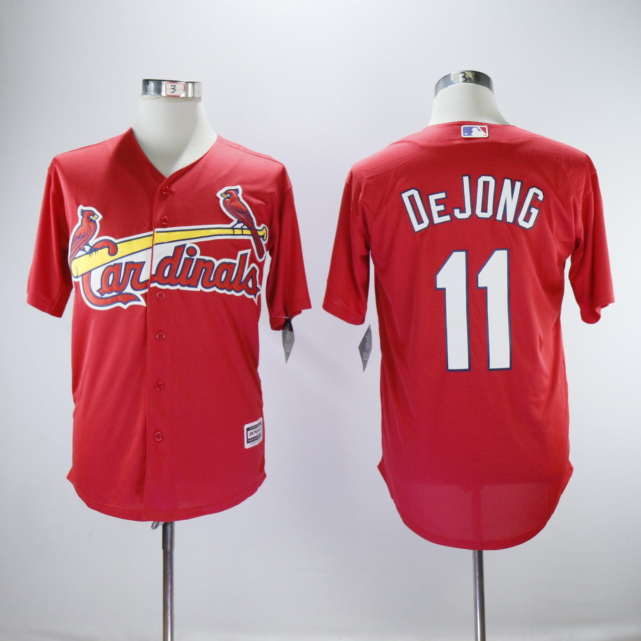 St. Louis Cardinals #11 Paul DeJong Cardinals 11 Red Fan Baseball Jersey baseball jersey product view 1