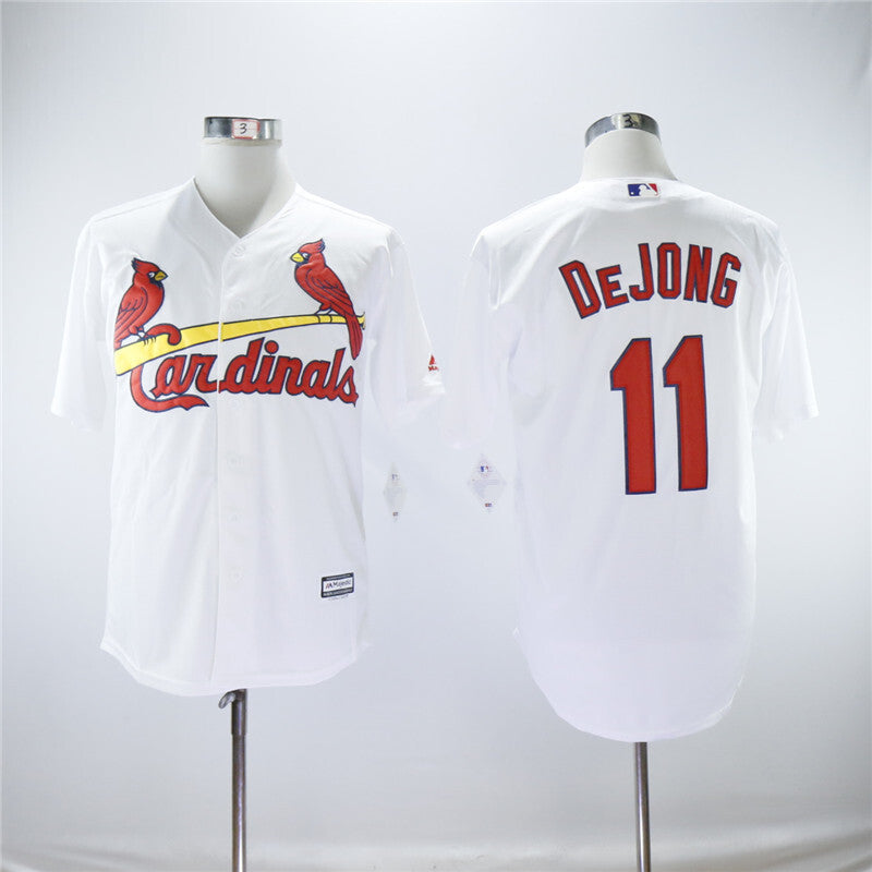 St. Louis Cardinals #11 Paul DeJong Cardinals 11 White Fan Baseball Jersey baseball jersey product view 1