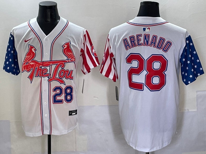 St. Louis Cardinals #28 Nolan Arenado Red Edition Adult Style 1 Baseball Jersey baseball jersey product view 1