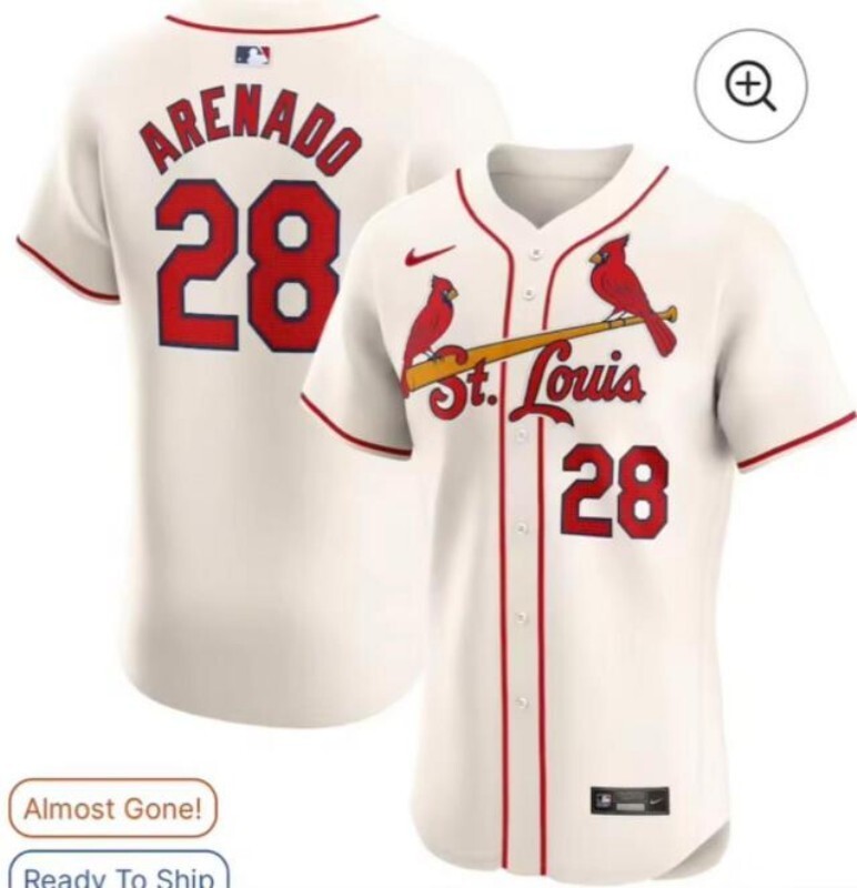 St. Louis Cardinals #28 Nolan Arenado Red Fan Edition Style 2 Baseball Jersey baseball jersey product view 1