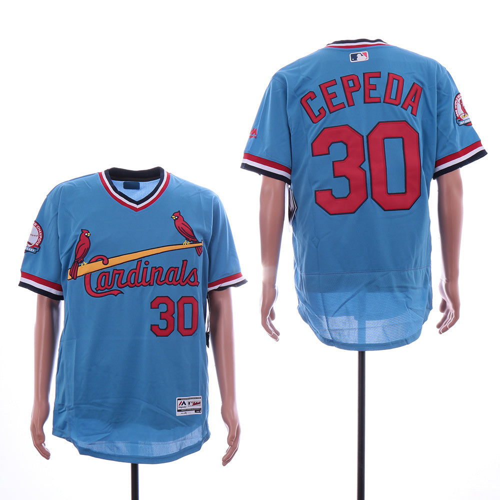 St. Louis Cardinals #30 Cepeda Baseball Jersey baseball jersey product view 1