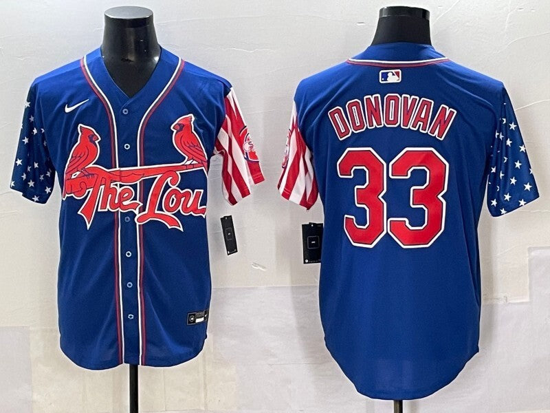 St. Louis Cardinals #33 Brendan Donovan Red Edition Adult Style 5 Baseball Jersey baseball jersey product view 1