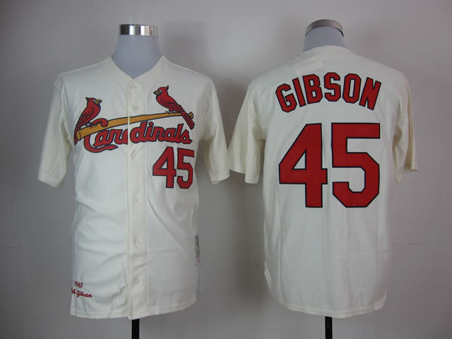 St. Louis Cardinals #45 Style 1 Baseball Jersey baseball jersey product view 1