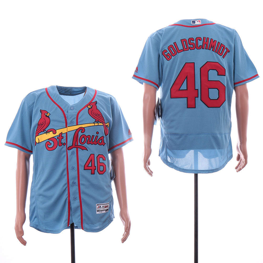 St. Louis Cardinals #46 Paul Goldschmidt Cardinals 46 Light Blue Elite Baseball Jersey baseball jersey product view 1