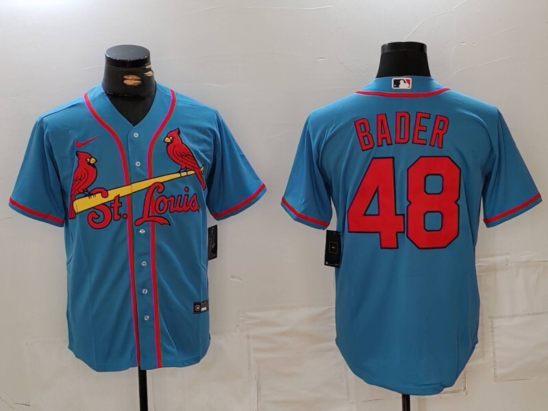 St. Louis Cardinals #48 Harrison Bader Fan Edition Style 2 Baseball Jersey baseball jersey product view 1