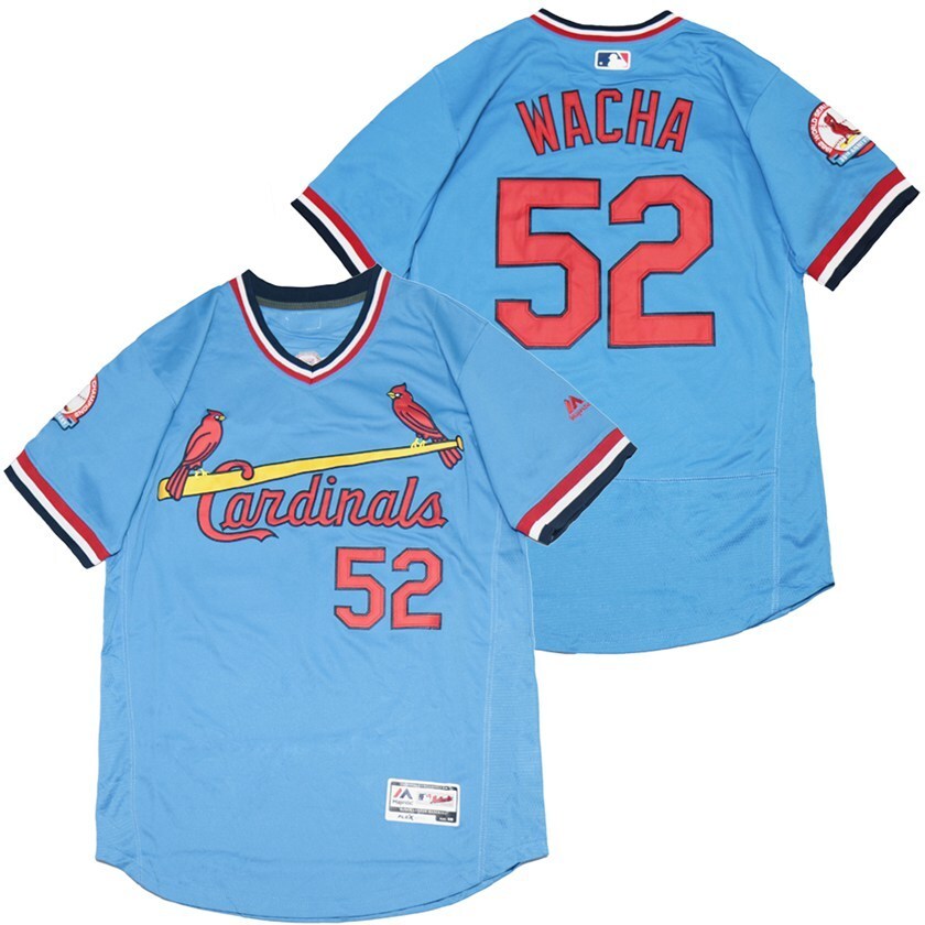 St. Louis Cardinals #52 Michael Wacha Cardinals 52 Blue Pullover Elite Baseball Jersey baseball jersey product view 1