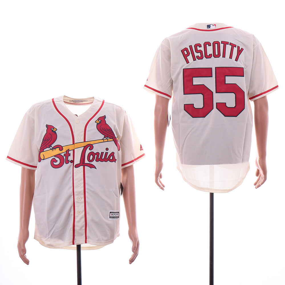 St. Louis Cardinals #55 Stephen Piscotty Baseball Jersey baseball jersey product view 1