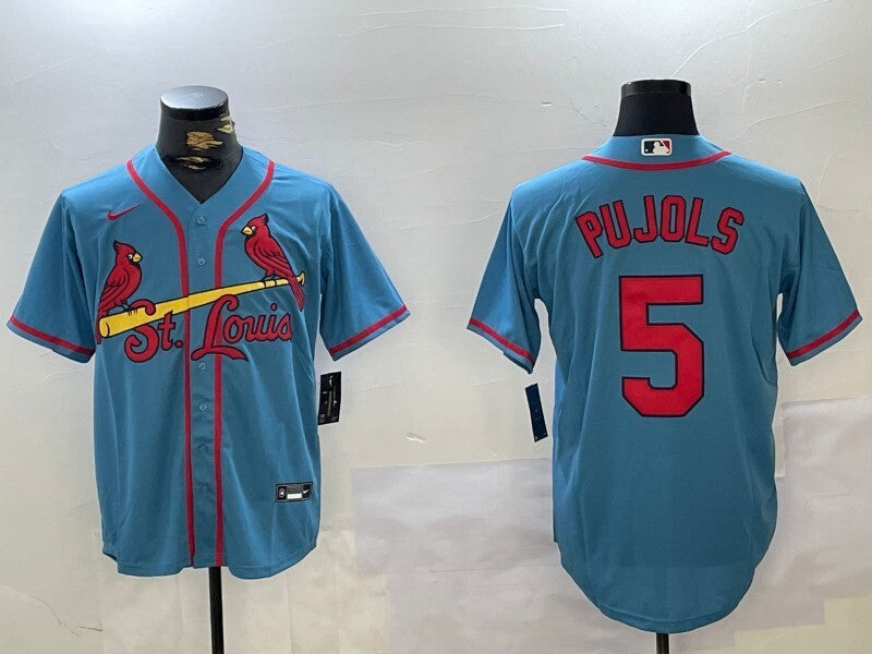 St. Louis Cardinals #5 Albert Pujols Fan Edition Style 2 Baseball Jersey baseball jersey product view 1