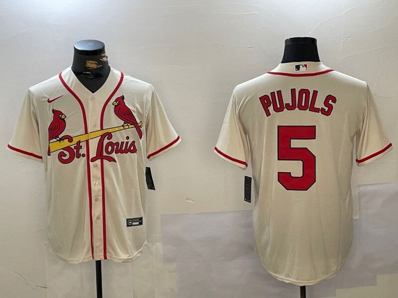 St. Louis Cardinals #5 Albert Pujols Fan Edition Style 8 Baseball Jersey baseball jersey product view 1