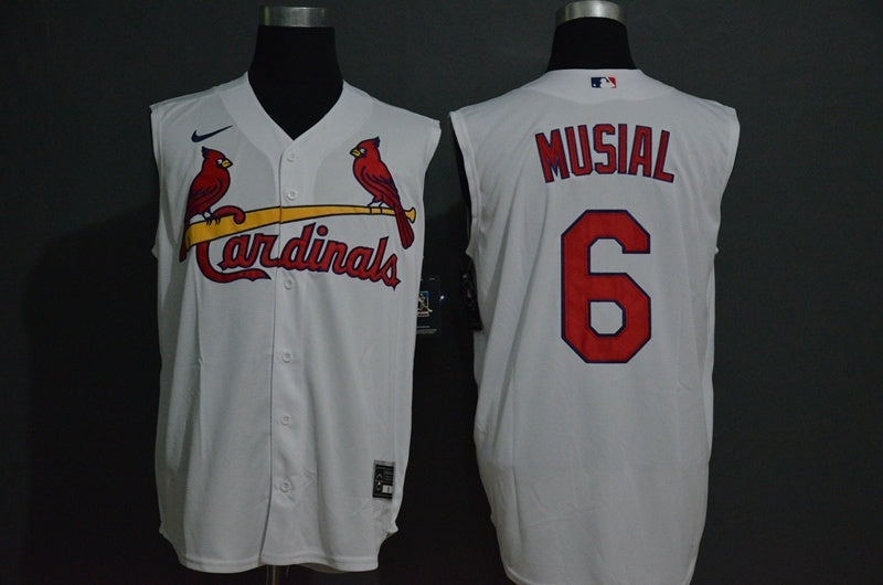 St. Louis Cardinals #6 Stan Musial Style 3 Baseball Jersey baseball jersey product view 1