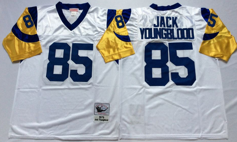 St. Louis Rams #85 Jack Youngblood Throwback Style 1 Football Jersey football jersey product view 1