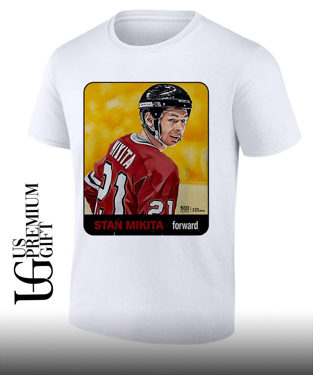 Stan Mikita forward player Chicago Blackhawks NHL card shirt Unisex T-shirt, Sweatshirt, Hoodie, Long Sleeve Tee - T-Shirt, Sweatshirt, Hoodie
