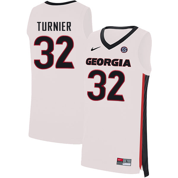 Stan Turnier 32 V Collar White College Football Jersey football jersey product view 1