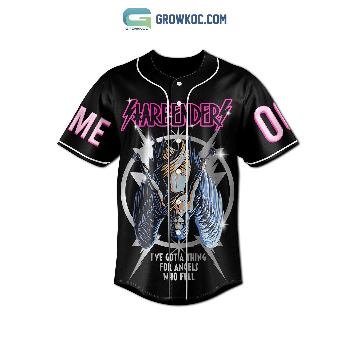 Star Benders I’ve Got A Thing For Angels Who Fell Personalized Baseball Jersey baseball jersey product view 1