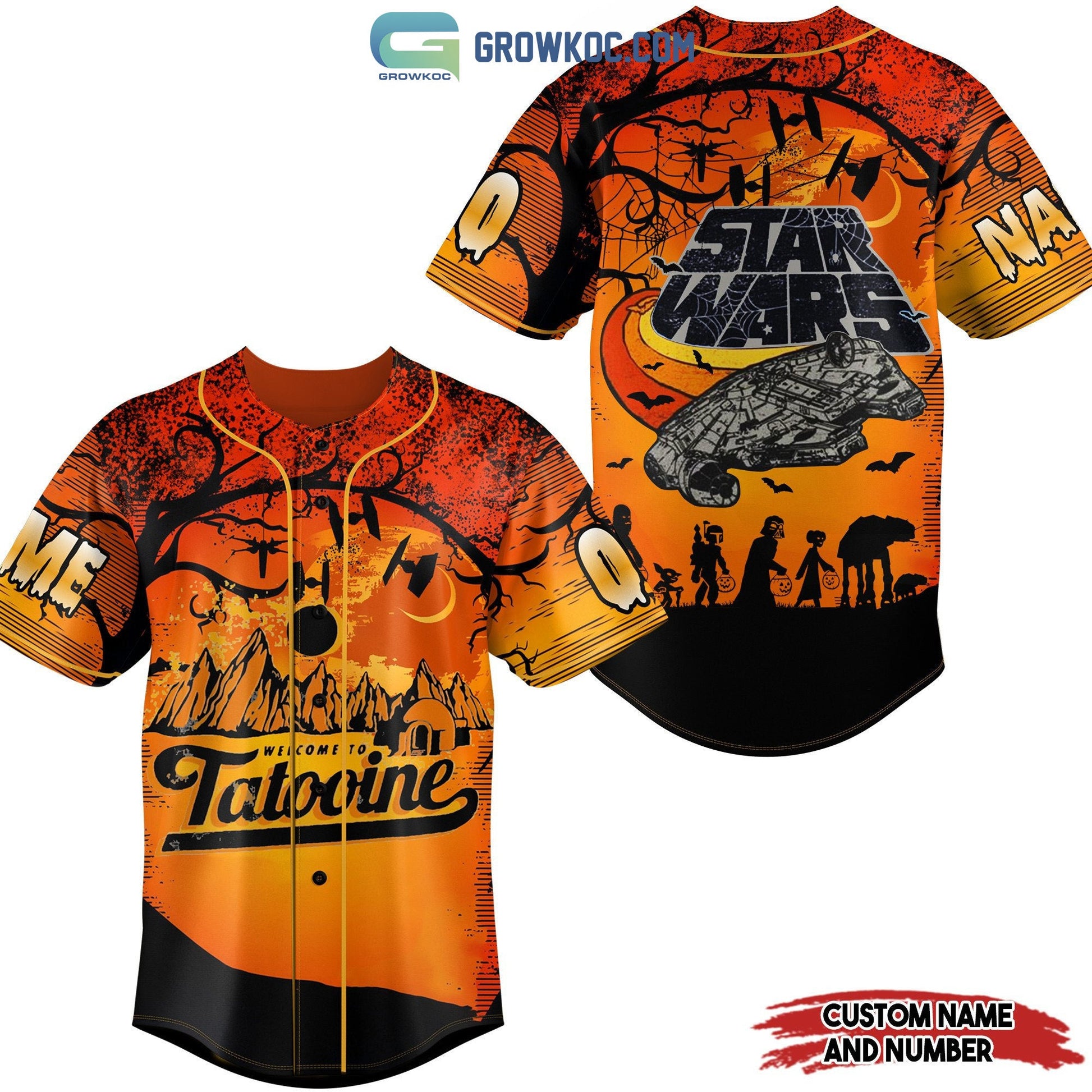 Star War Welcome To Tatooine Halloween Personalized Baseball Jersey baseball jersey product view 1