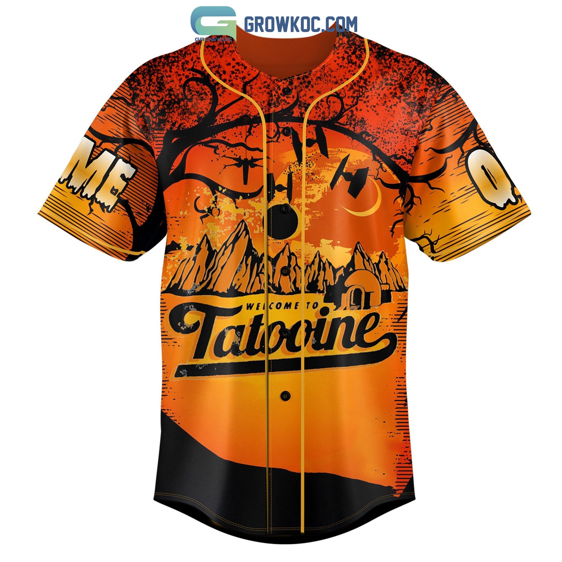 Star War Welcome To Tatooine Halloween Personalized Baseball Jersey baseball jersey product view 2