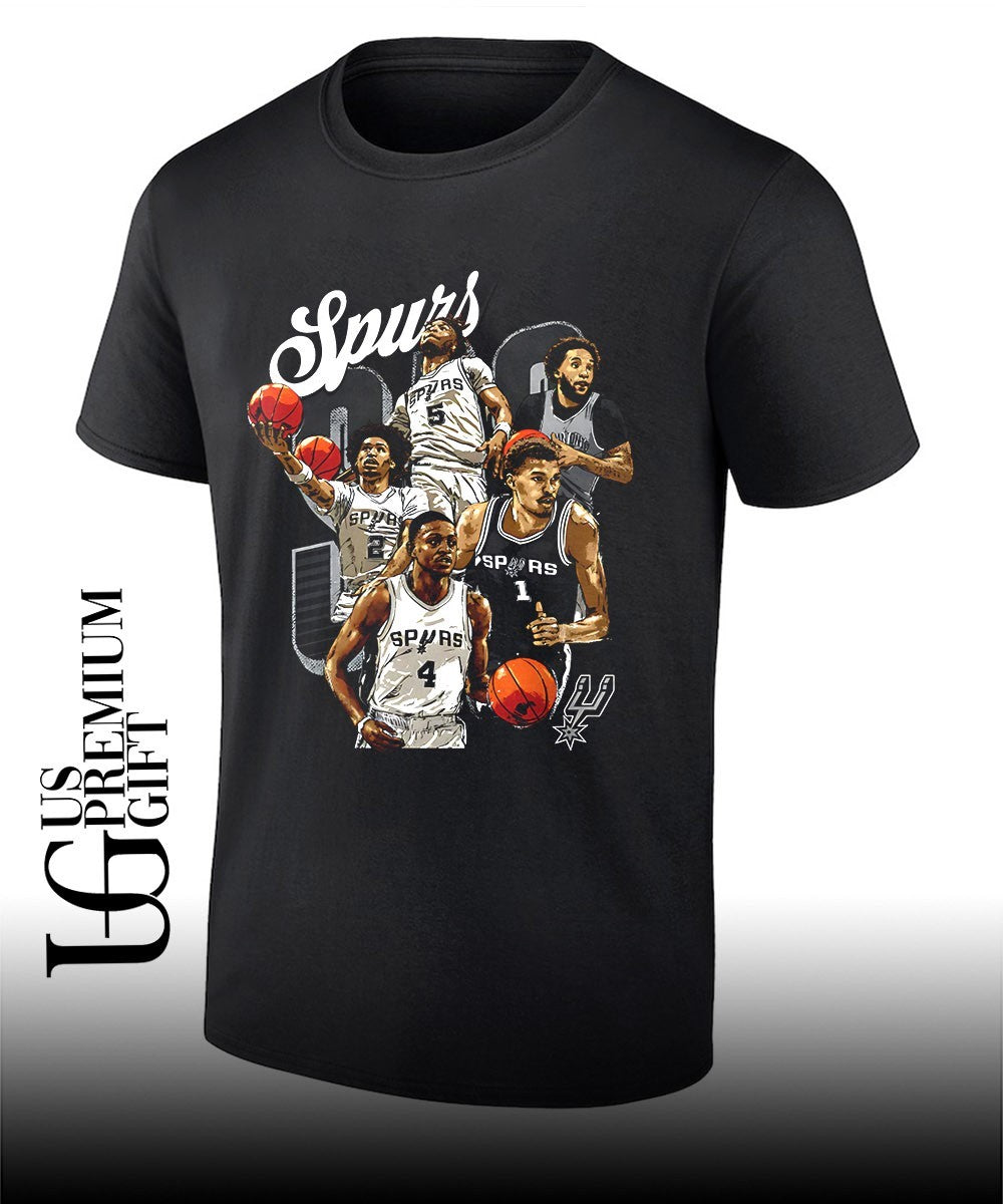 Starting 5 San Antonio Spurs NBA 2026 Playoffs shirt Unisex T-shirt, Sweatshirt, Hoodie, Long Sleeve Tee - T-Shirt, Sweatshirt, Hoodie