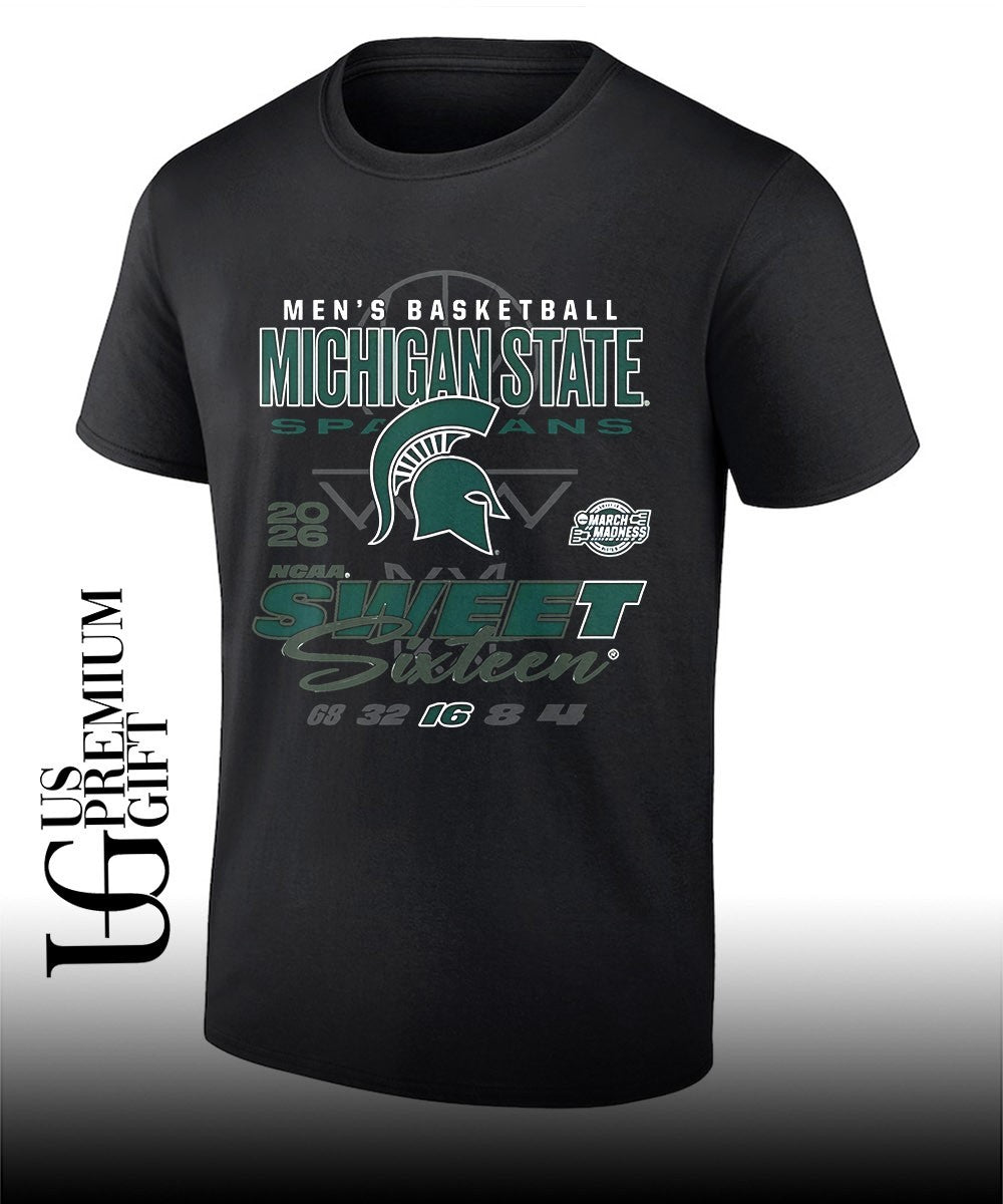 State Spartans 2026 NCAA March Madness Sweet 16 Bound Net shirt Unisex T-shirt, Sweatshirt, Hoodie, Long Sleeve Tee - T-Shirt, Sweatshirt, Hoodie