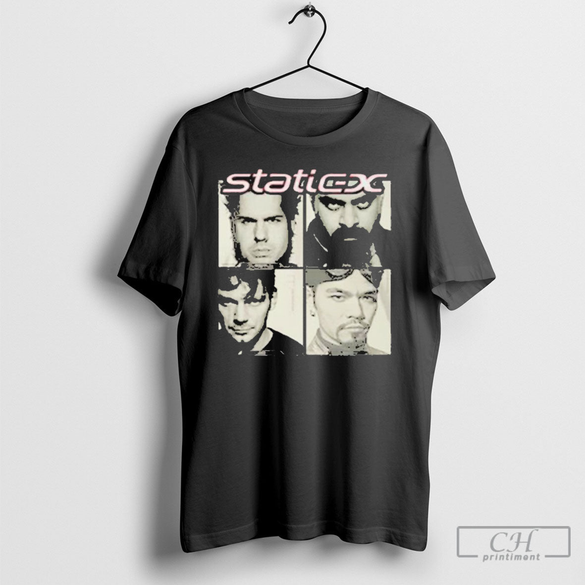 Static X Wdt Square Faces Unisex T-shirt, Sweatshirt, Hoodie, Long Sleeve Tee - T-Shirt, Sweatshirt, Hoodie
