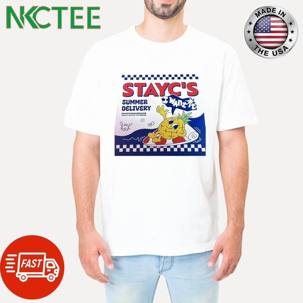Stayc’s Summer Delivery Stayc’s Summer Slice freshly baked for switch shirt Unisex T-shirt, Sweatshirt, Hoodie, Long Sleeve Tee - T-Shirt, Sweatshirt, Hoodie