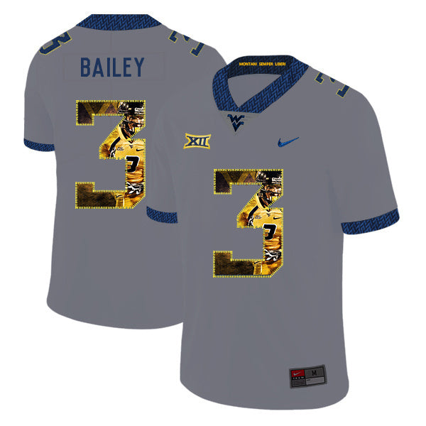 Stedman Bailey 3 Gray 1 College Football Jersey football jersey product view 1