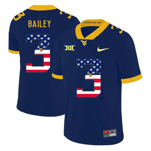 Stedman Bailey 3 Navy .1jpg College Football Jersey football jersey product view 1