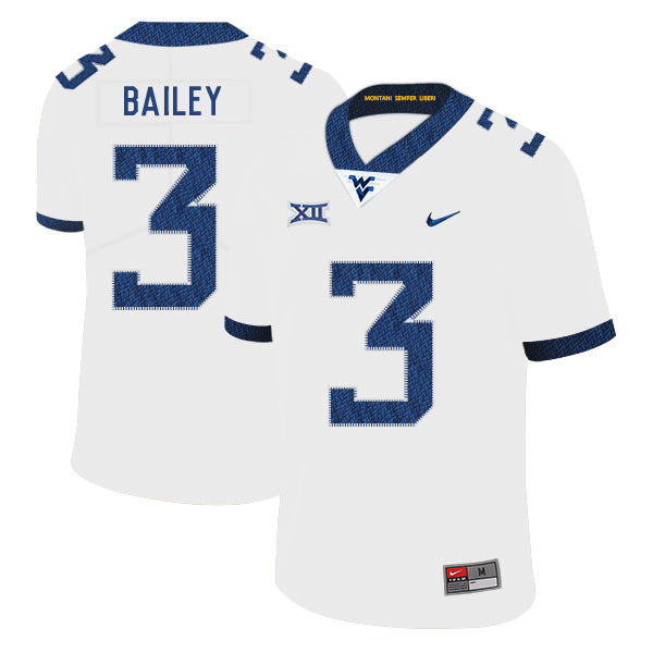 Stedman Bailey 3 White College Football Jersey football jersey product view 1