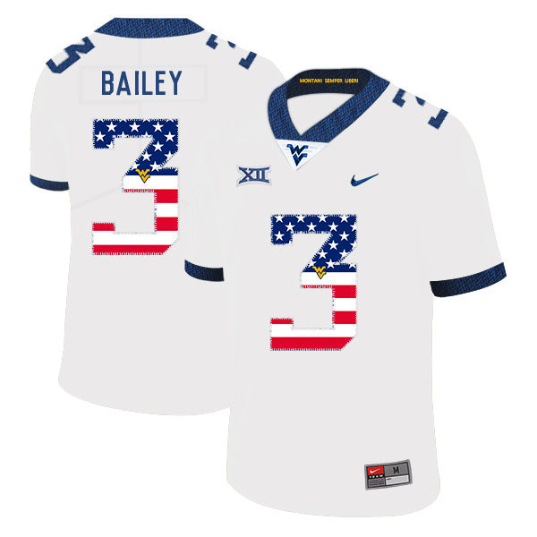 Stedman Bailey 3 White .1jpg College Football Jersey football jersey product view 1