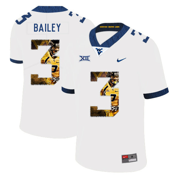 Stedman Bailey 3 White 1 College Football Jersey football jersey product view 1