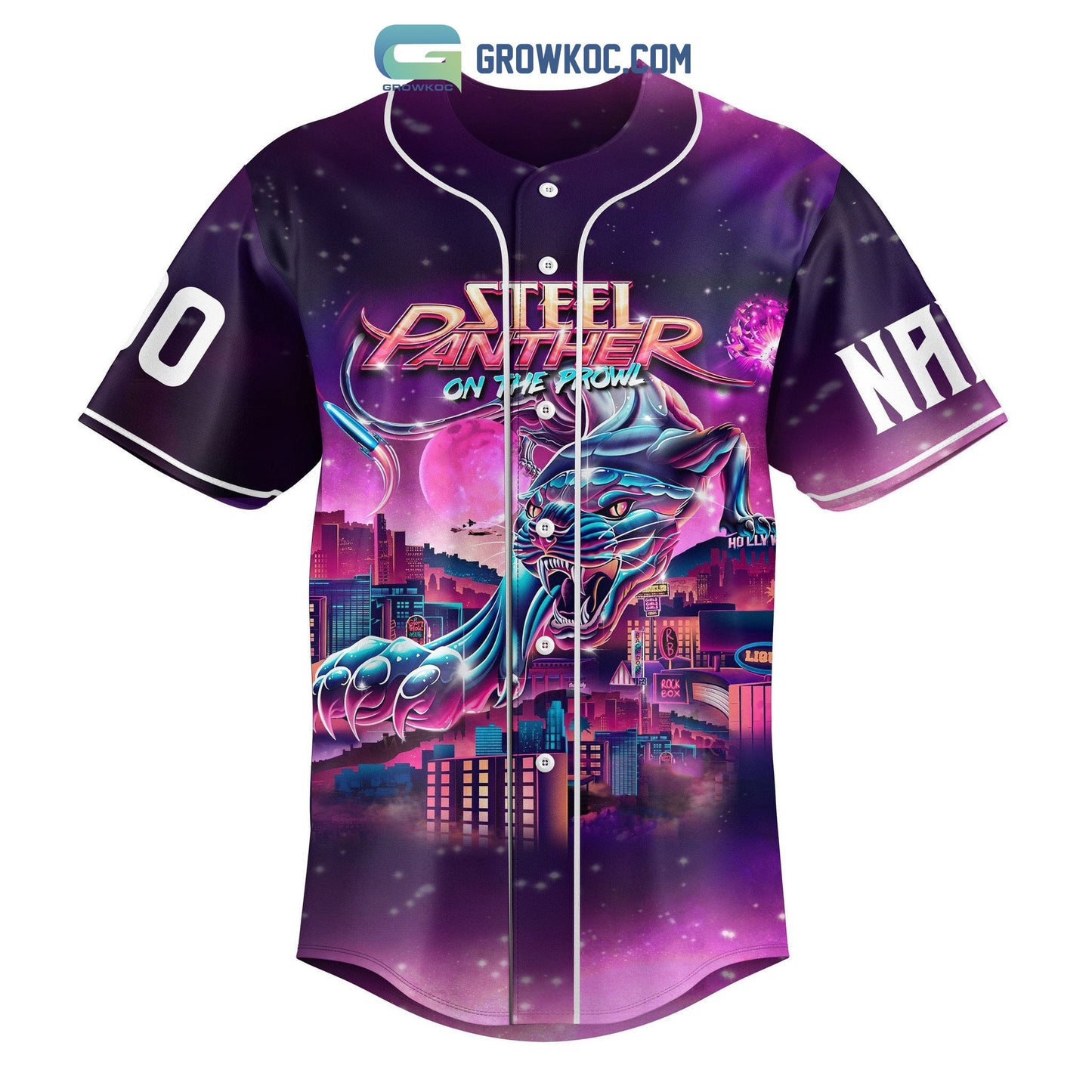 Steel Panther On The Prowl New Dates World Tour Personalized Baseball Jersey baseball jersey product view 3