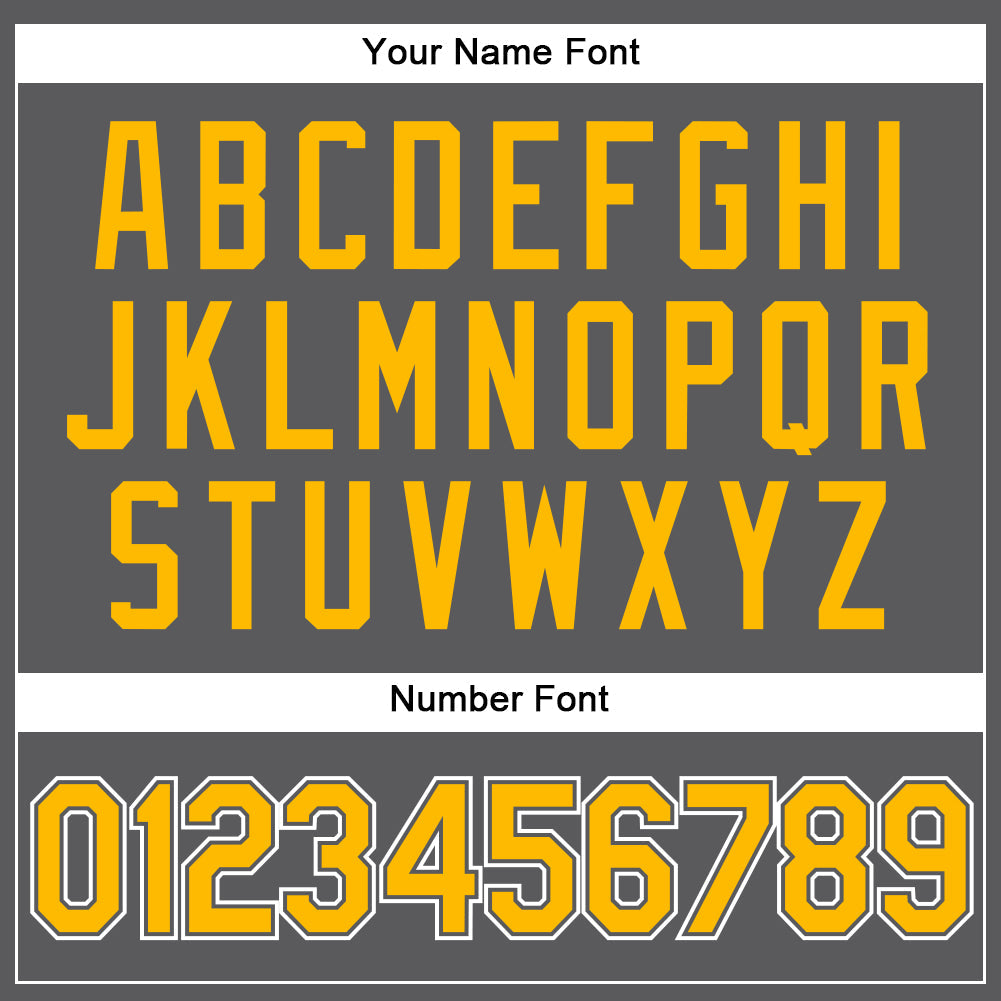 Custom Steel Gray Gold-White Authentic Baseball Jersey baseball jersey product view 5