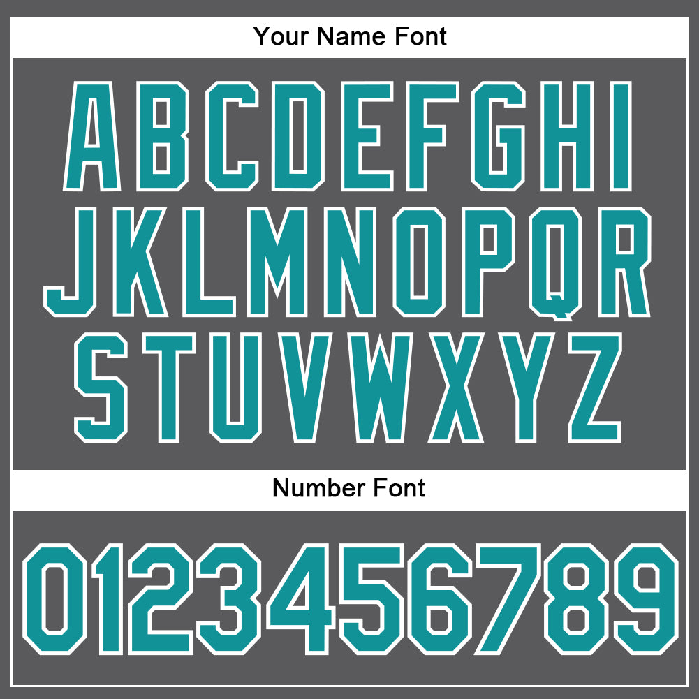 Custom Steel Gray Teal-White Authentic Baseball Jersey baseball jersey product view 5