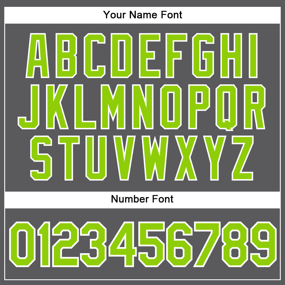 Custom Steel Gray Neon Green-White Authentic Baseball Jersey baseball jersey product view 5