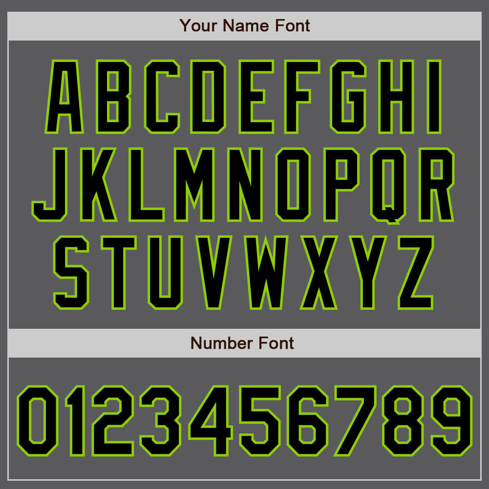 Custom Steel Gray Black-Neon Green Authentic Baseball Jersey baseball jersey product view 5